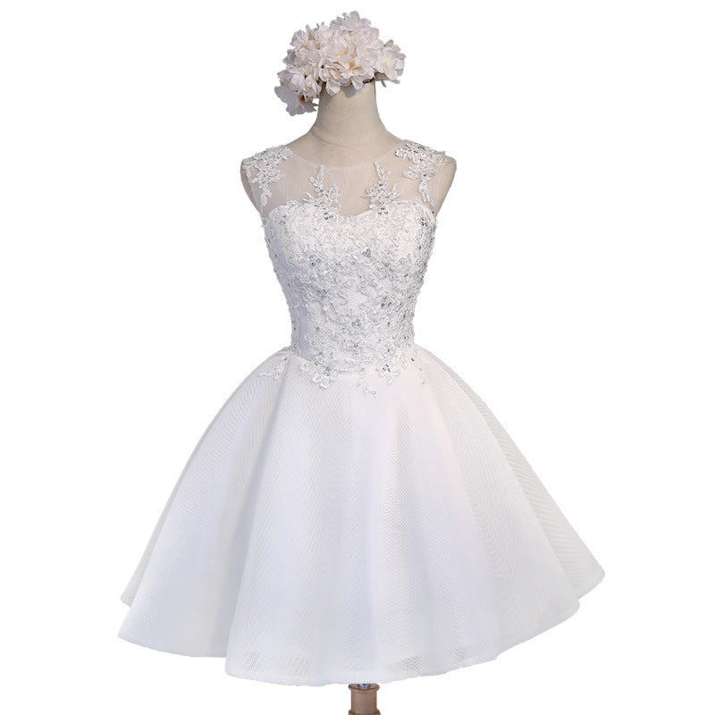 New Short Bridesmaid Dress White Tutu Skirt