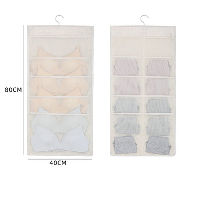 Double-Sided Hanging Bag for Underwear Storage