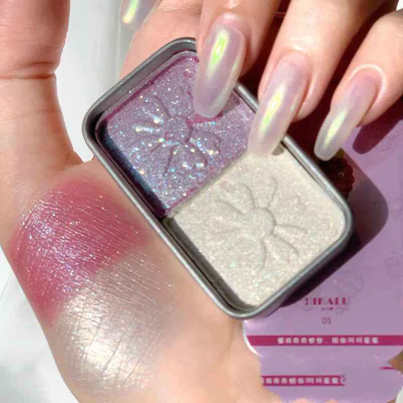 Matte Shimmer Two Colors Eyeshadow Tray