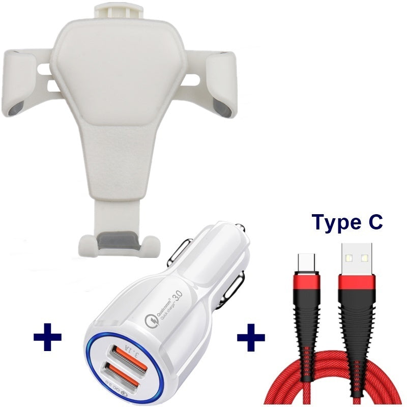 Leather Grain Gravity Phone Car Holder for Ultimate Device Security