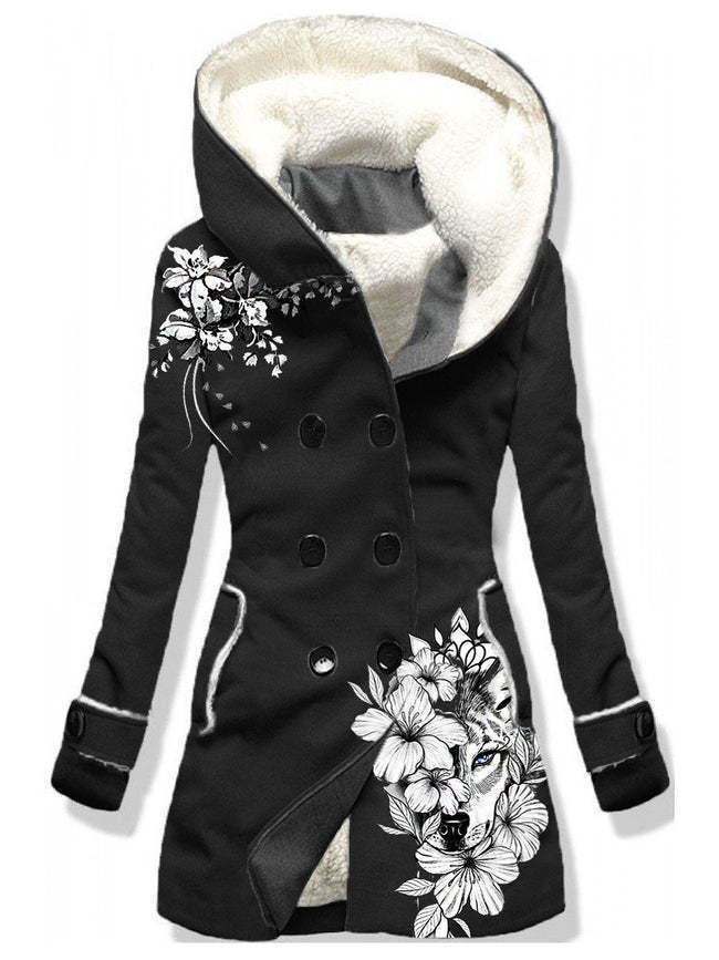 Woman Printed Hooded Jacket