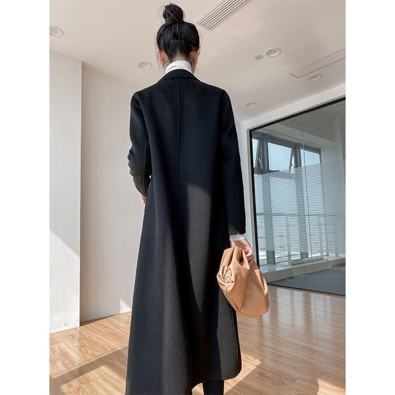 Women Loose Slim Fit Woolen Coat Mid-length Woolen Coat