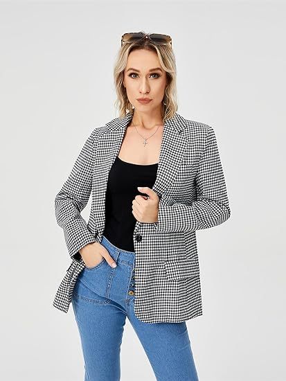 Women Casual Long Sleeve Blazer Jacket