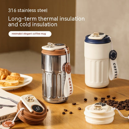 Smart Digital Thermal Bottle - 450ml Insulated Coffee Mug