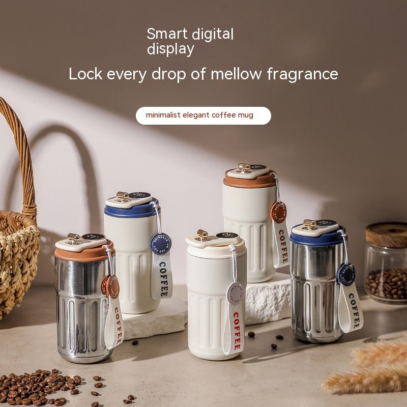 Smart Digital Thermal Bottle - 450ml Insulated Coffee Mug