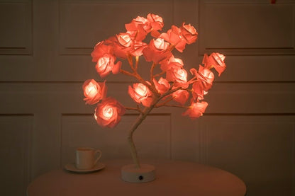 Rose Flower Lamp - USB Battery Operated LED Table Lamp