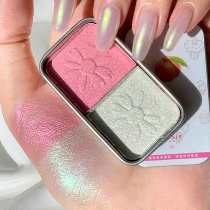 Matte Shimmer Two Colors Eyeshadow Tray