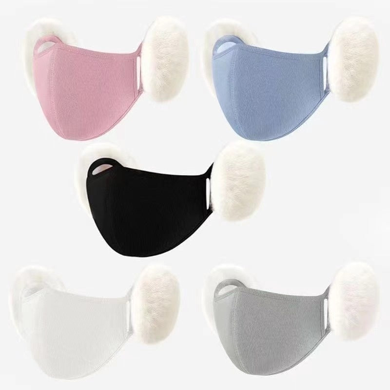 Cloud Warm Mask Winter Female Plush Cute Ear Protection Fleece-lined