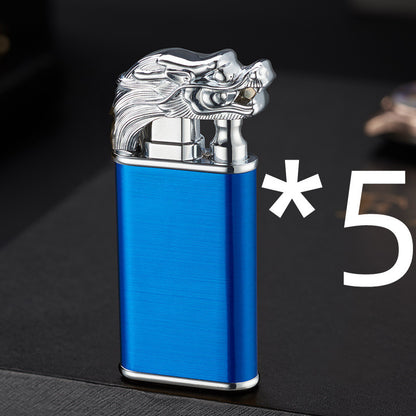 Creative Blue Flame Lighter with Dolphin & Dragon Design