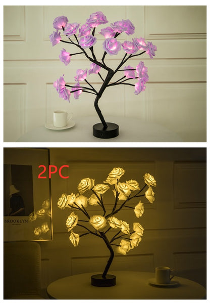 Rose Flower Lamp - USB Battery Operated LED Table Lamp