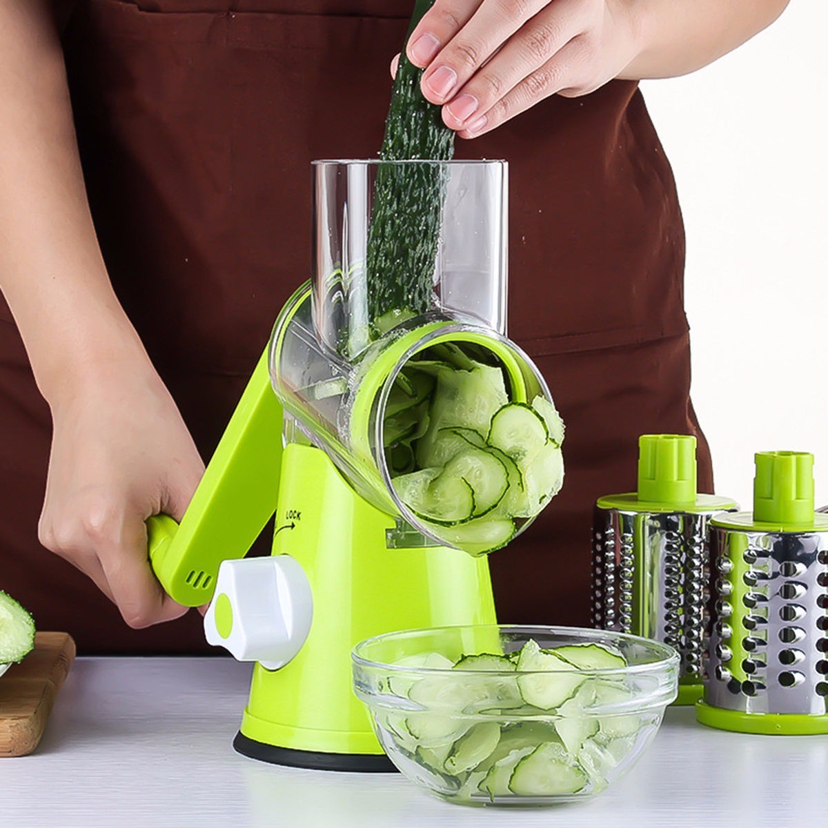 Vegetable Cutter Mandoline Slicer with 3 Blades for Effortless Slicing - Mallora Shop