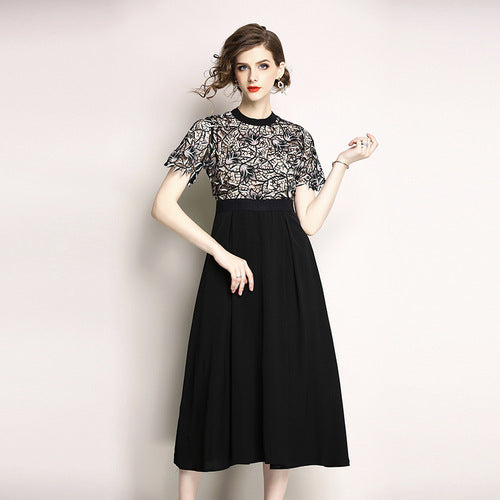 The same high-end lace short sleeve