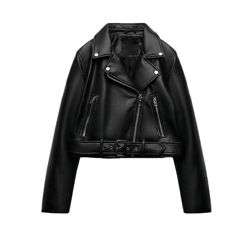 Women Fashion PU Leather Jacket