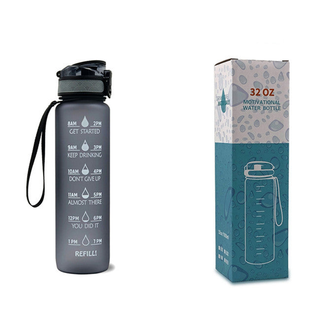 1L Motivational Water Bottle with Time Marker for Hydration Success - Mallora Shop