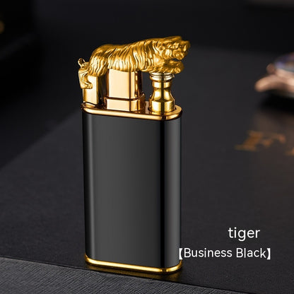Creative Blue Flame Lighter with Dolphin & Dragon Design