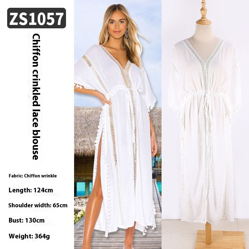 Beach Robe Bikini Swimsuit Blouse Long Dress