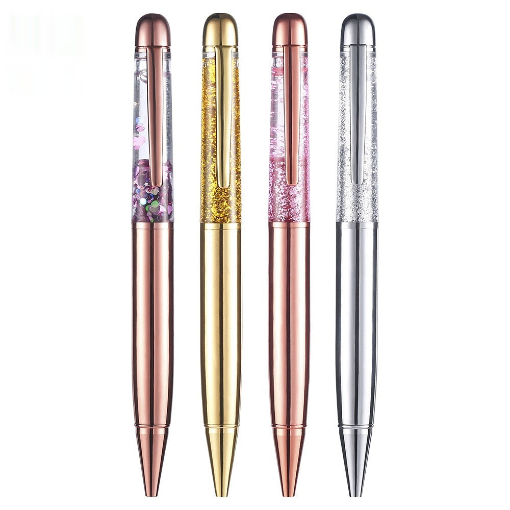 Stationery Large Fat Rose Gold Liquid Ball Pen