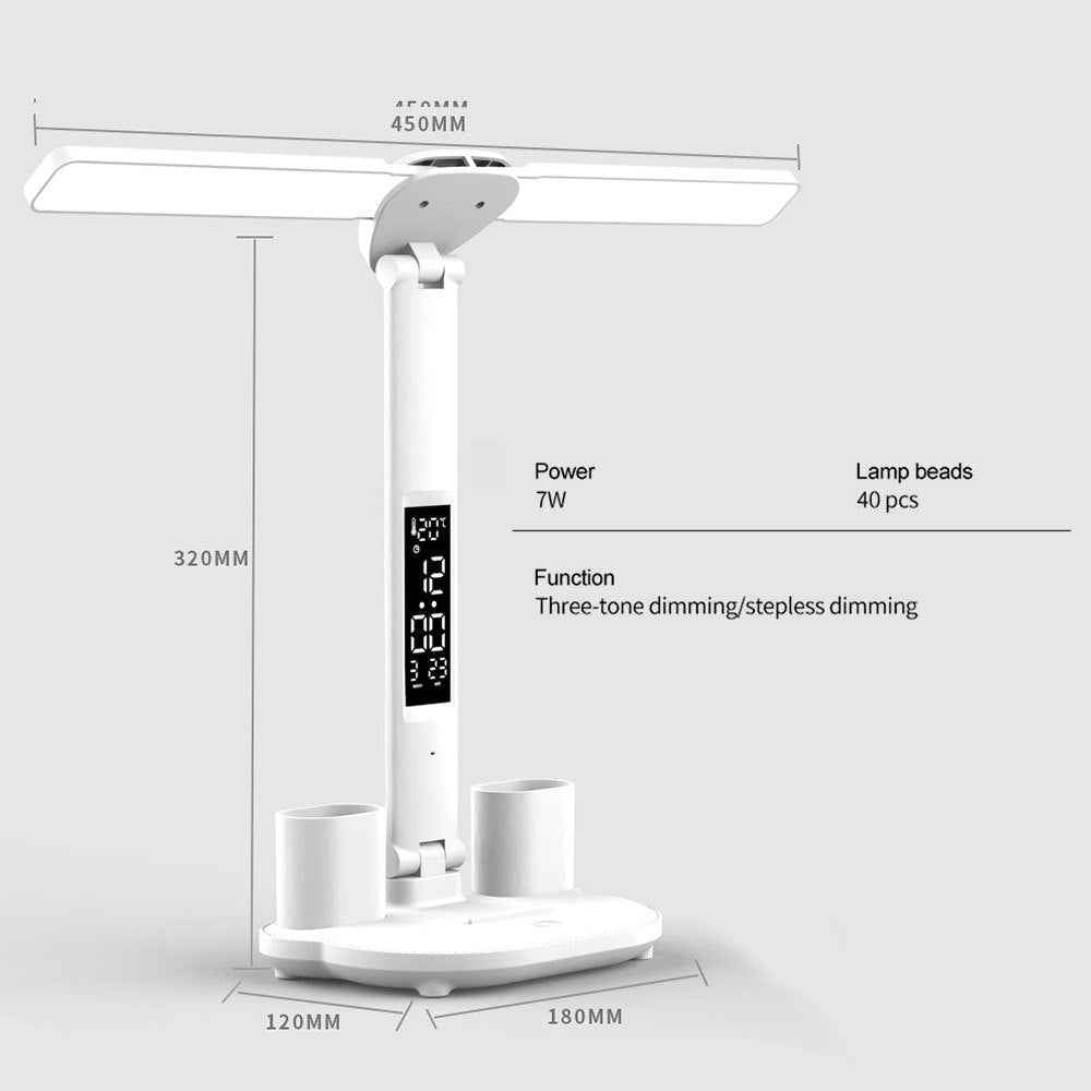 Multifunction LED Desk Lamp with Calendar & USB Touch Control - Mallora Shop