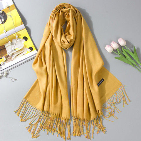 Fashion Cashmere Dual-use Shawl Warm Scarf