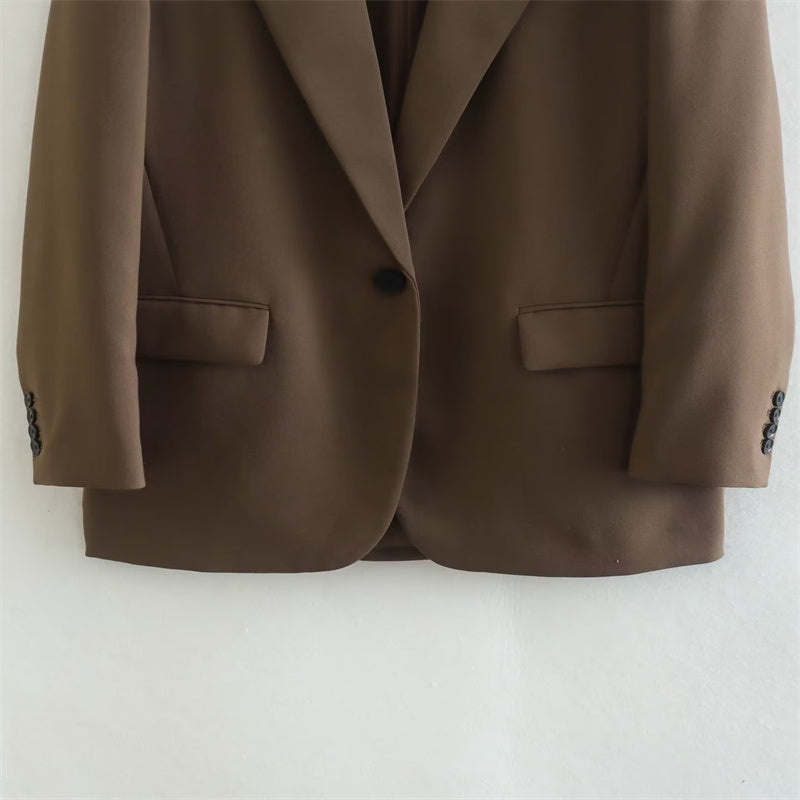 Women Loose Suit Blazer Jacket