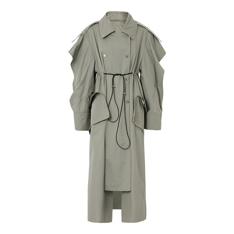 Elastic And Waisted Profile Trench Coat Women's Autumn