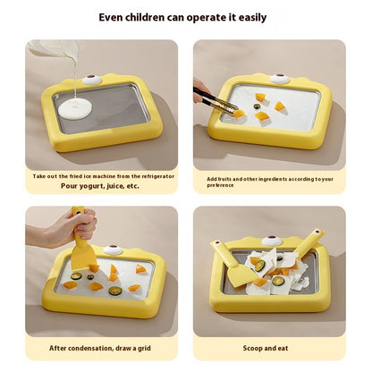 Fried Ice Machine - Homemade Fruit Ice Cream & Fried Yogurt Maker