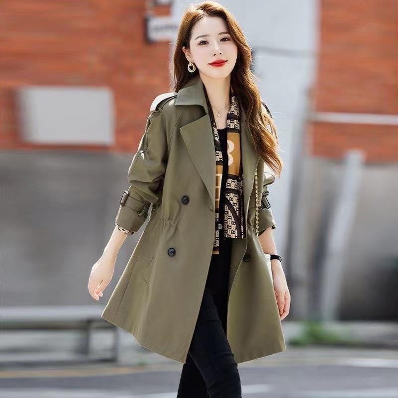 Women Autumn And Winter Casual Short Trench Coat