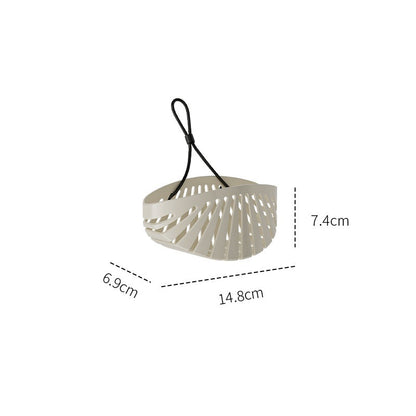 Milky White Sink Filter Rack - Shell Design Storage Solution - Mallora Shop