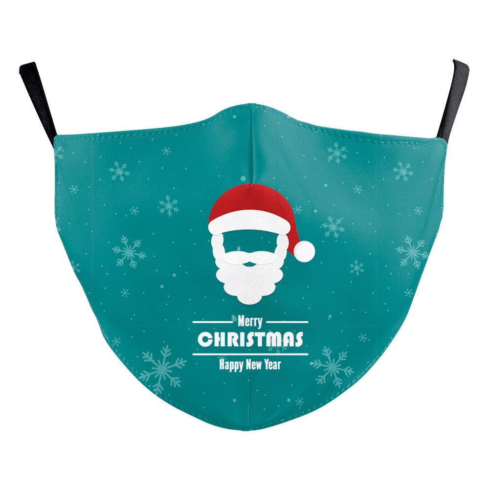 Santa Elk Digital Printing Double-layer Dust Mask