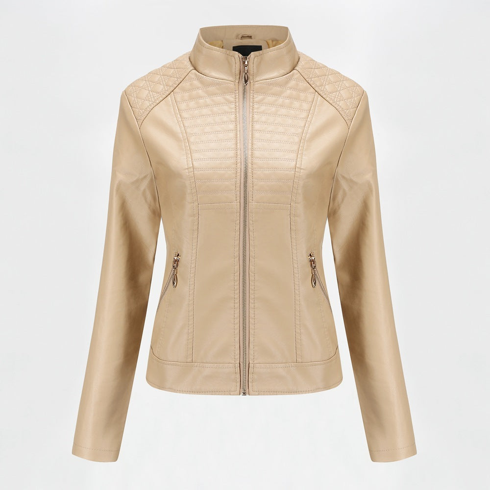 Women's motorcycle leather jacket