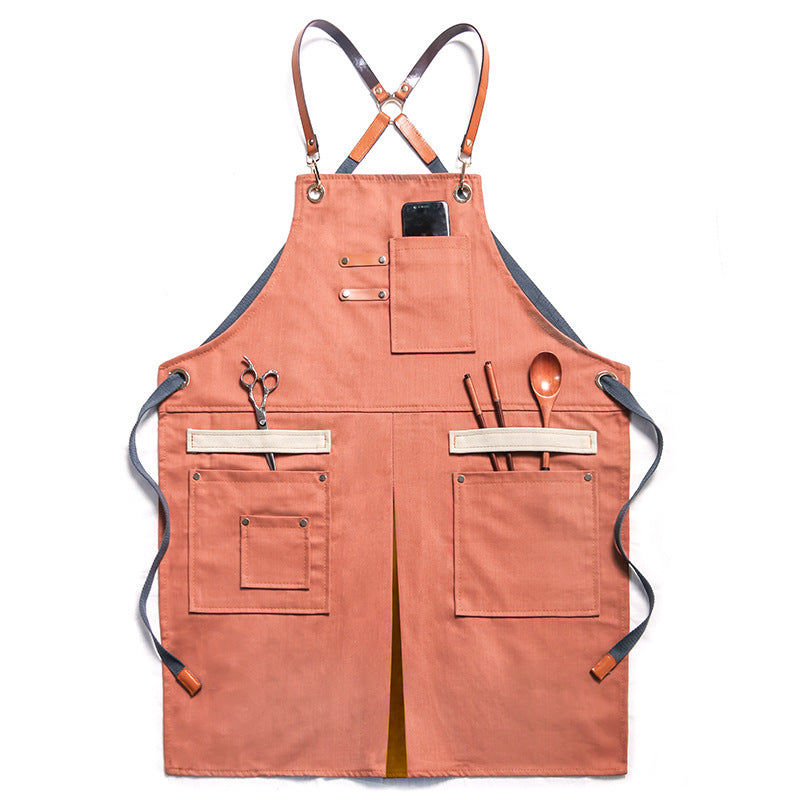 Hair Stylist Cake Shop Barista Men And Women Flower Shop Workwear Denim Apron