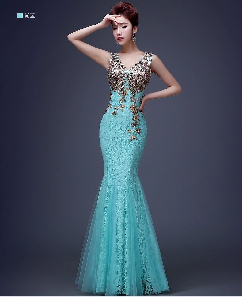 Fish Tail Banquet Evening Dress