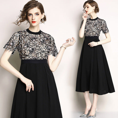 The same high-end lace short sleeve