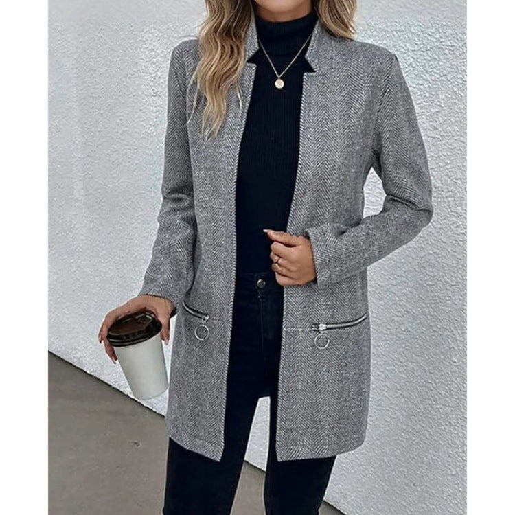 Women's Mid-length Woolen Coat