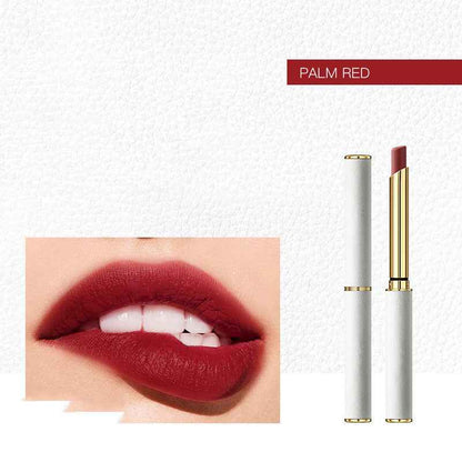 Thin Round Tube Matte Velvet No Smudge Lipstick