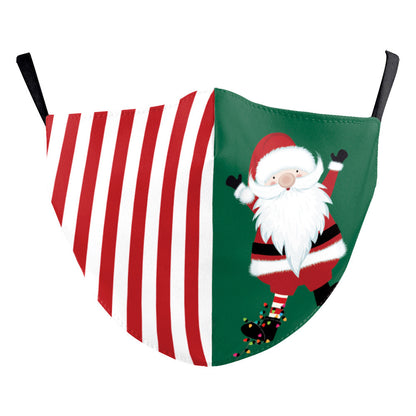 Christmas Digital Printing Double-layer Dust Mask