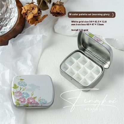 Manicure Watercolor One-piece Flip Small Iron Box 24-piece Palette