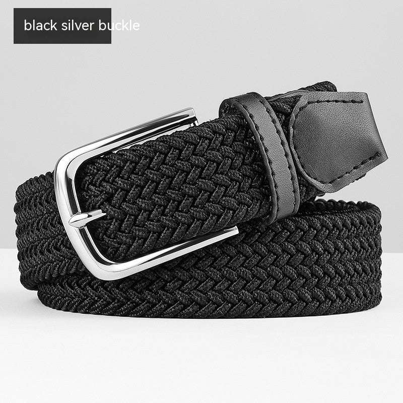 Woven Leather Belt Men's Pant Women's Jeans