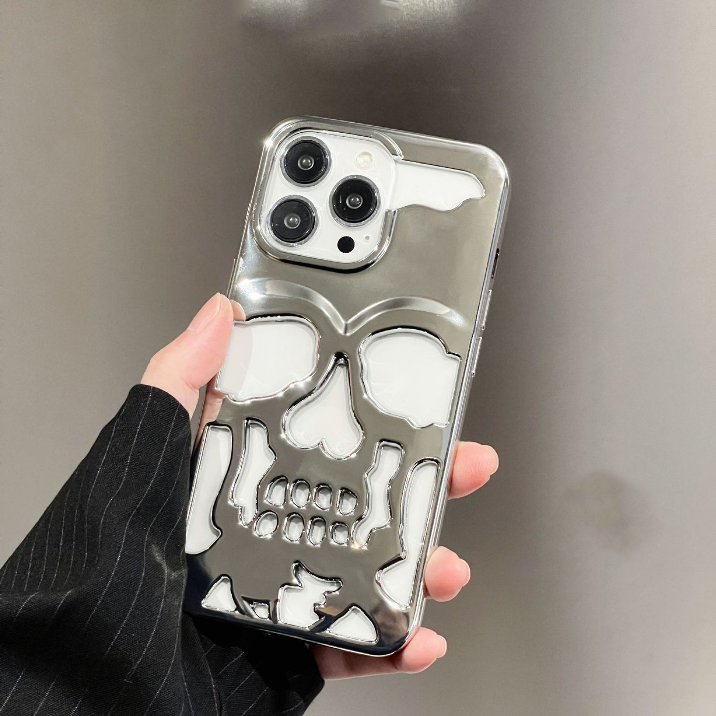 Luxury 3D Skull Phone Case for iPhone 14 Pro Max - Unique and Stylish Protection
