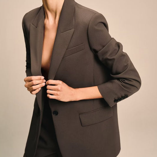 Women Loose Suit Blazer Jacket