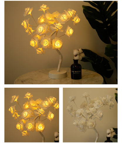 Rose Flower Lamp - USB Battery Operated LED Table Lamp