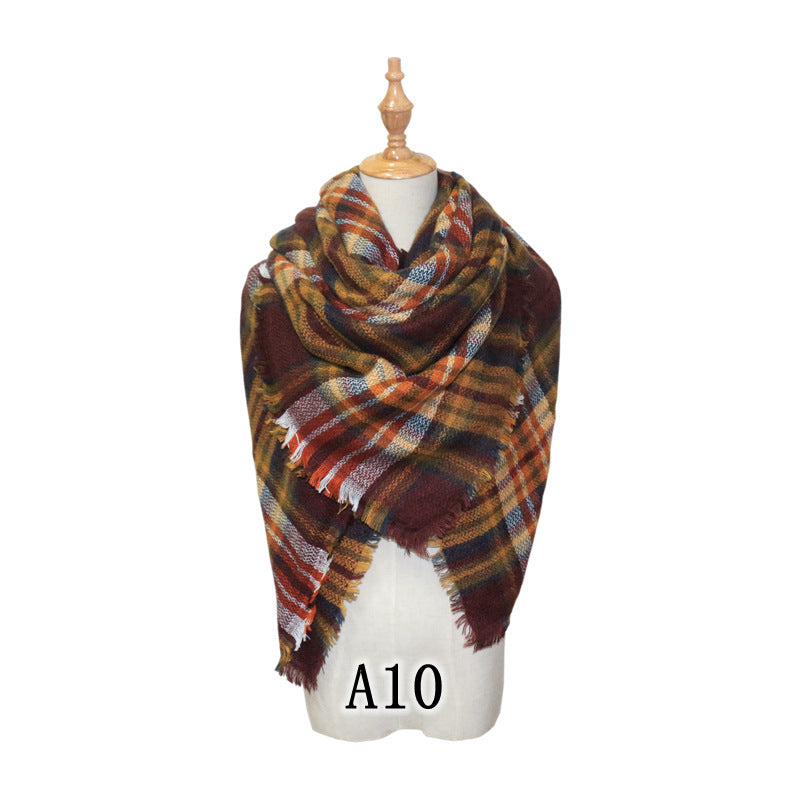 Colorful imitation cashmere check square