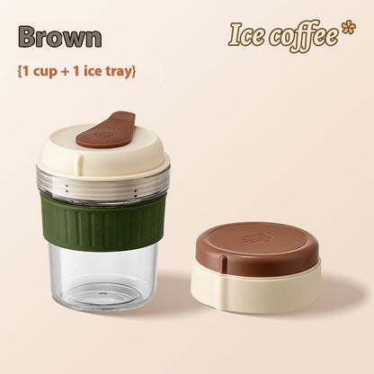 500ML Iced Brew Coffee Cup with Ice Cube Tray