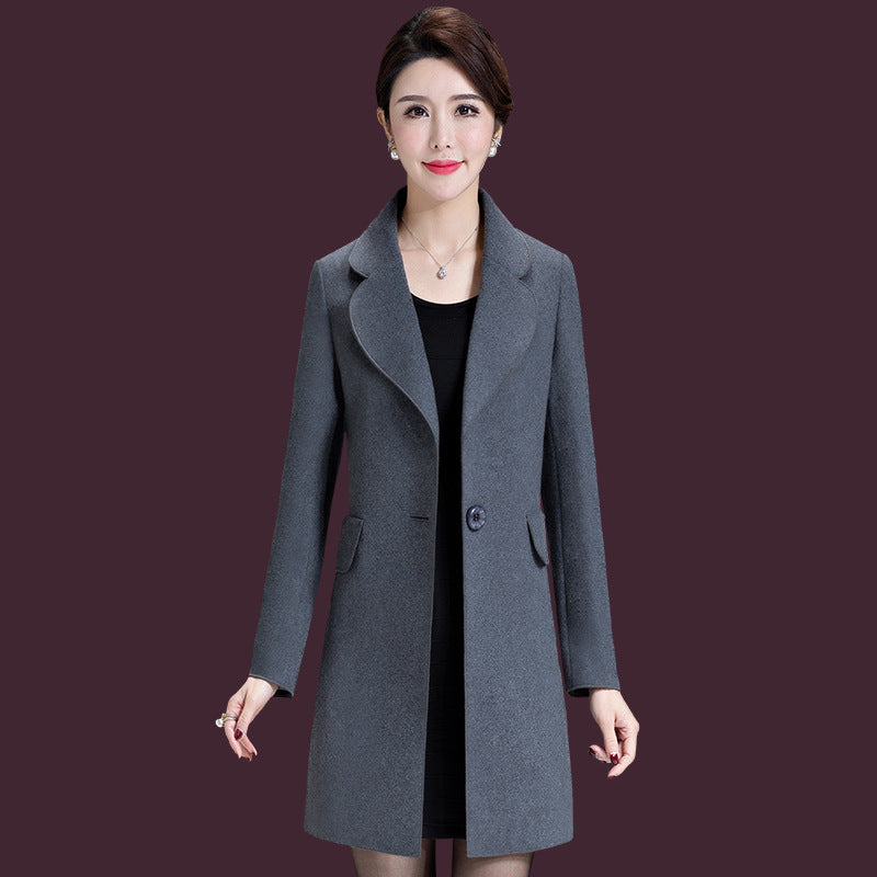 Middle-aged Women's Clothing Woolen Coat