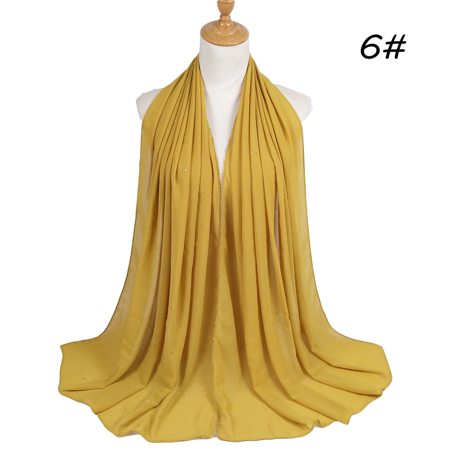 Chain Pearl Chiffon Hui Hood