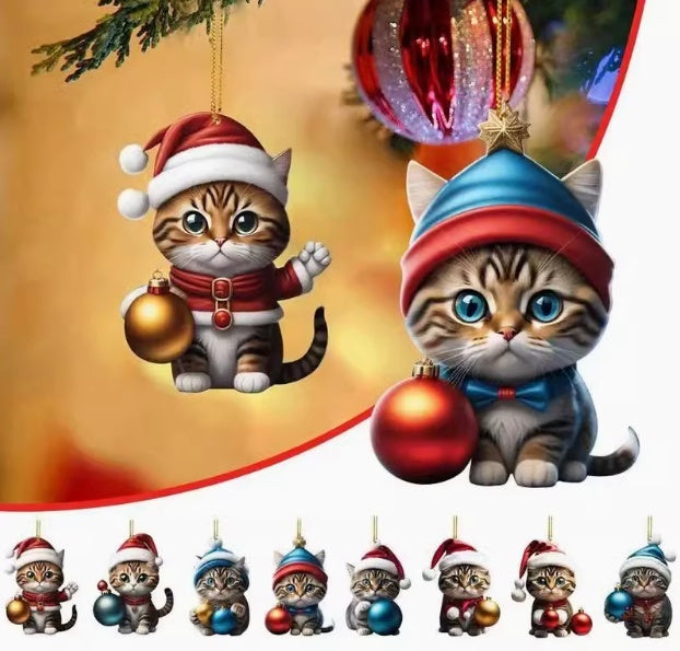 Cute Christmas Advent Cat Countdown Acrylic Calendar