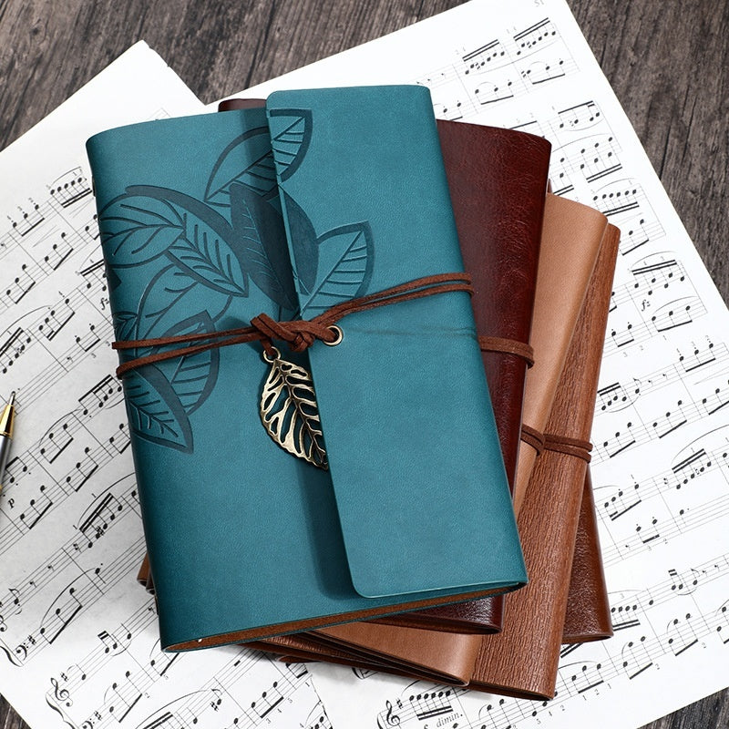 Creative Notebook Stationery One Leaf Zhiqiu Travel Diary Book Loose Leaf Vintage Leaves One Piece