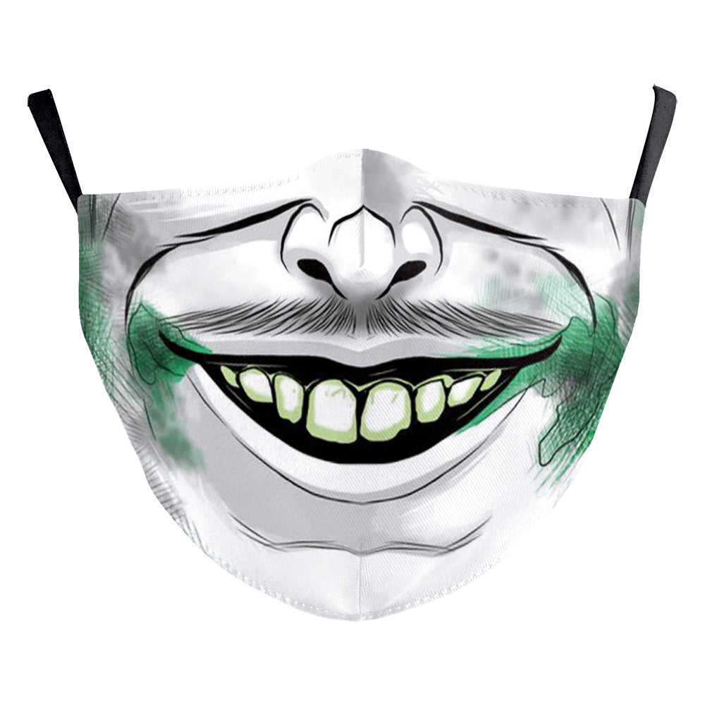 Wansheng Digital Printing Face Animal Tiger Ear Hanging Double-layer Mask