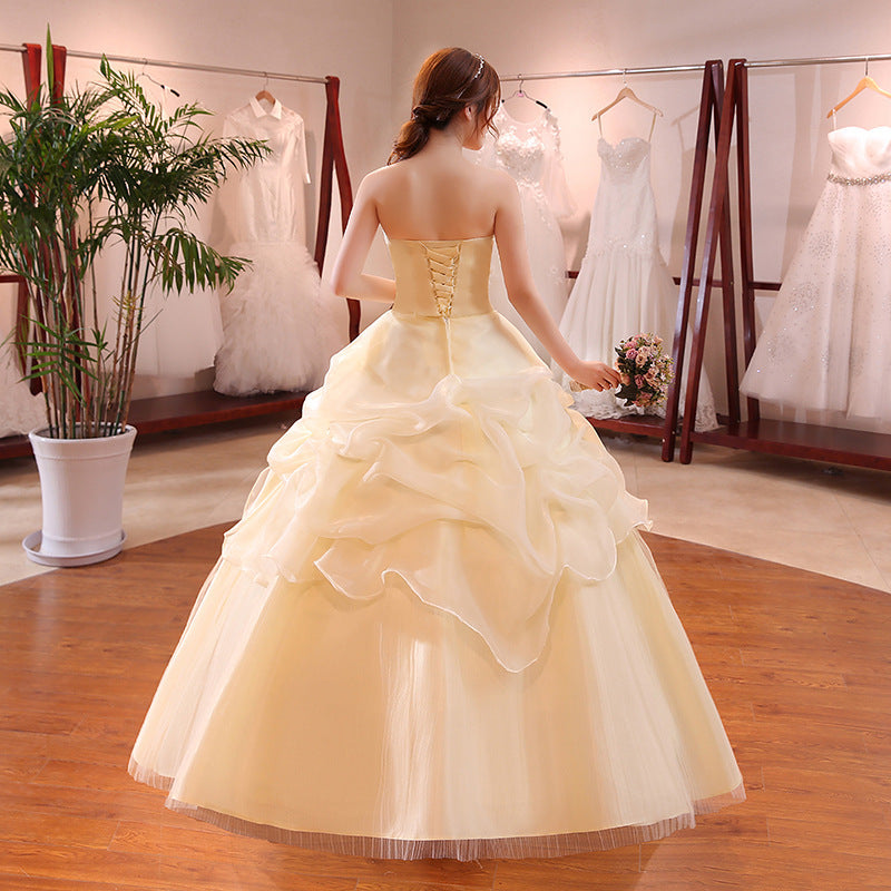 Bustier Korean Princess Style Wedding Dress