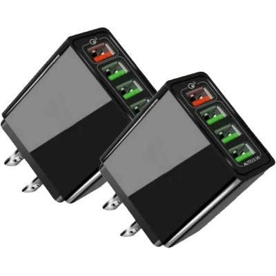 Illuminated 4 USB Ports Mobile Phone Charger with 3A Charging Head